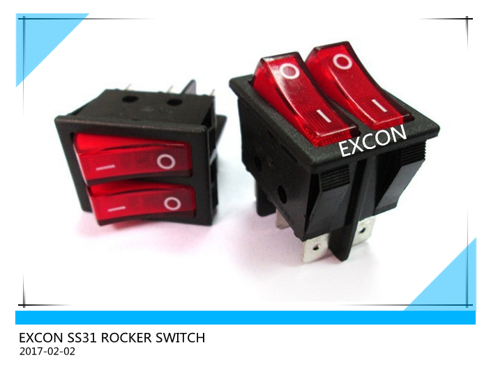 SS31 ROCKER DOUBLE PUSH BUTTON SWITCH WITH LIGHT